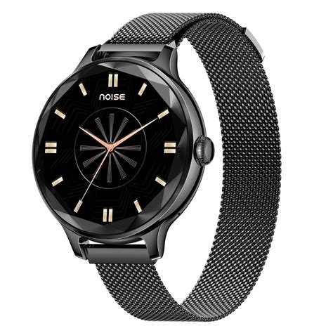 Noise Diva Smartwatch With Diamond Cut Dial Glossy Metallic Finish Amoled Display Mesh Metal