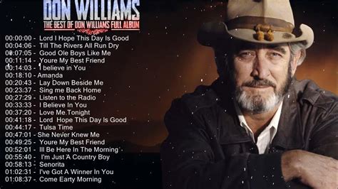 Don Williams Best Of Songs Don Williams Don Williams Greatest Hits Full Album Hd 4 Youtube Music