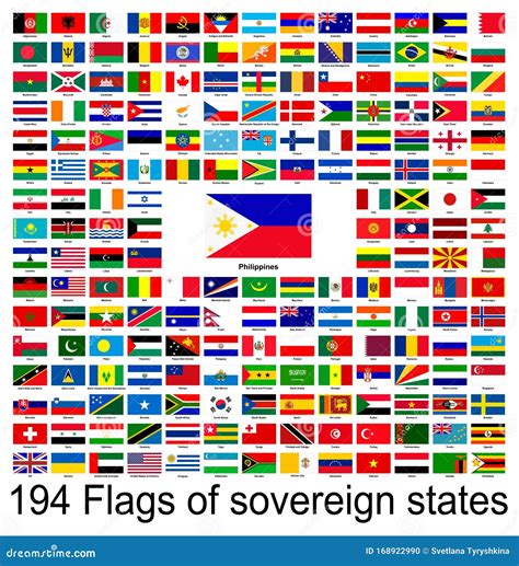 philippines collection  vector images  flags   world stock
