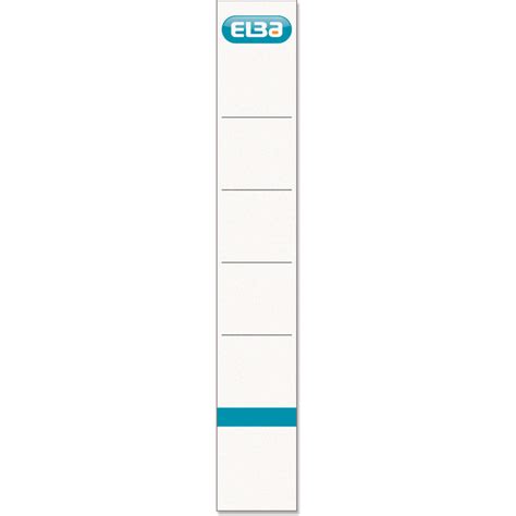 ELBA Etiquette de dos pour classeur court étroit blanc