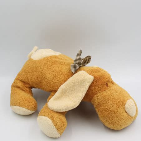 Doudou Peluche Chien Beige Marron Maxita