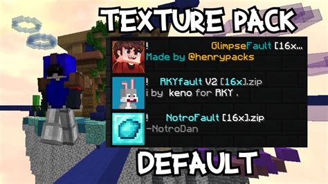 TOP 3 MEJORES TEXTURE PACK DEFAULT PARA BEDWARS YouTube