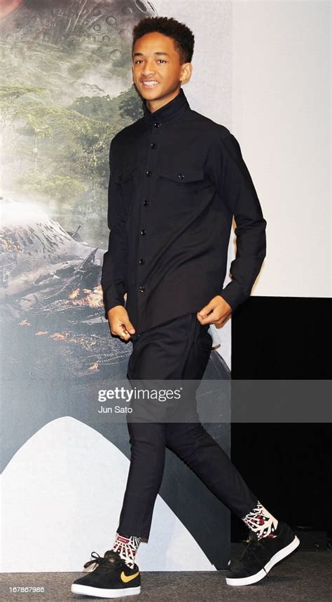 Actor Jaden Smith attends 'After Earth' press conference at the... News ...