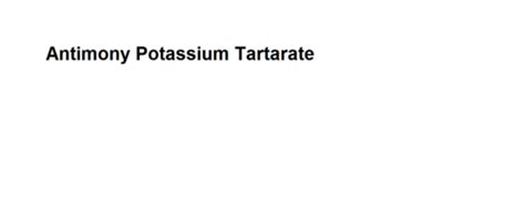 Antimony Potassium Tartrate C8h4k2o12sb2 At Best Price In Mumbai B Shah And Sons