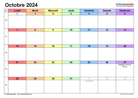 Calendrier Mois Octobre 2024 New Perfect Popular Incredible New