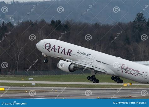 Boeing 777 300er Emirates Airlines Takes Off On A Background Of The