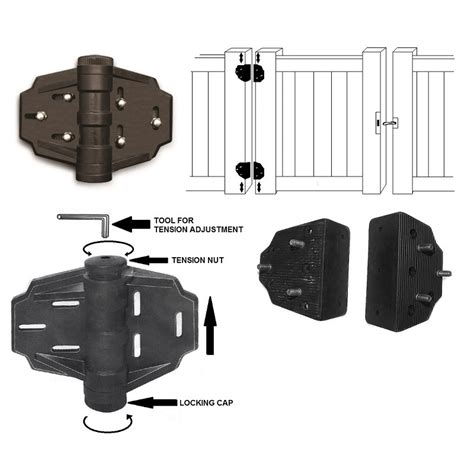 Dura Close Heavy Duty Self Close Gate Hinge W Vertical Horizontal