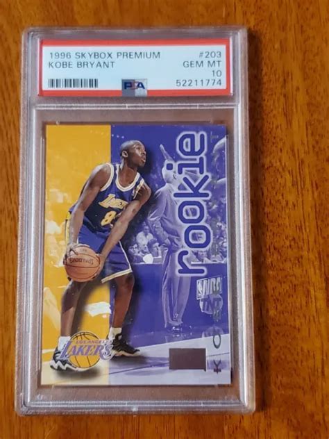 1996 SKYBOX PREMIUM ROOKIE 203 Kobe Bryant Los Angeles Lakers PSA 10