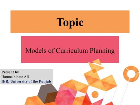 Models Of Curriculum Planning Ppt