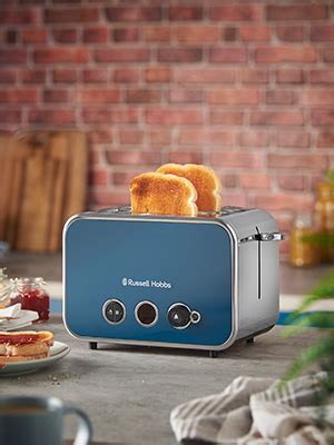 Russell Hobbs Distinctions Slice Toaster Rht Ocb Ocean Blue