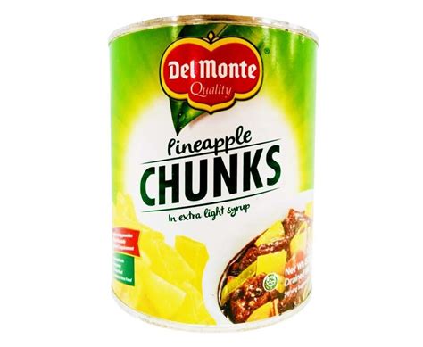 Del Monte Pineapple Chunks In Extra Light Syrup G