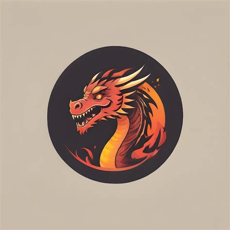 Premium Photo | Fire Dragon Logo