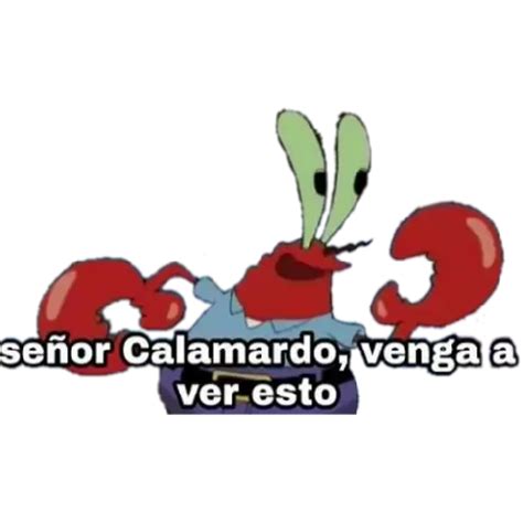 Sticker Señor Calamardo venga a ver esto 830210 PNG DescargarStickers