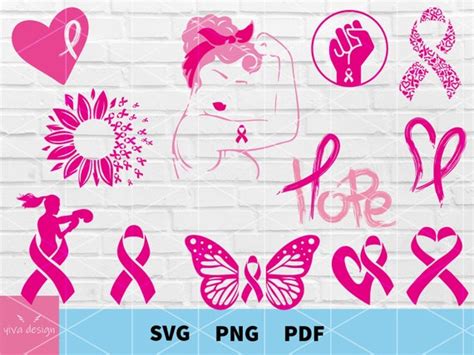 Breast Cancer Svg Bundle Cancer Awareness Svg Breast Cancer Etsy