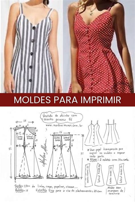 Molde Vestido De Alcinha Recortes Princesa Clothing Pattern