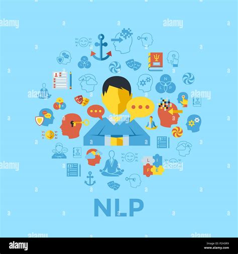 Digital Vector Neuro Linguistic Programming Icon Set Infogprahics Stock