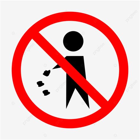 No Littering Icon No Littering Dilarang Nyampah Sign Tempat Sampah