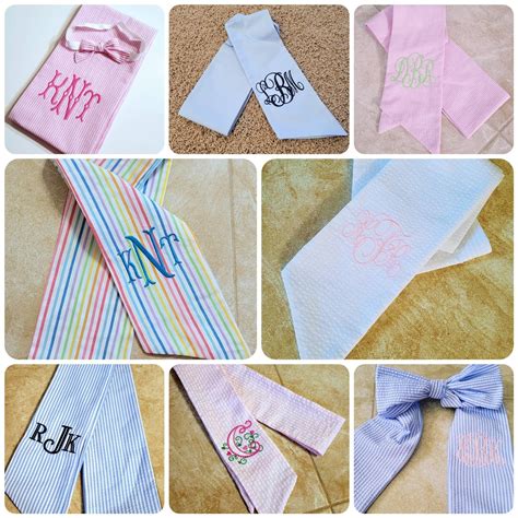 Monogrammed Baby Sash Swaddle Bow Sash Newborn Embroidered Bow Etsy