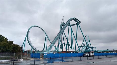 Behind The Thrills Emperor Dive Coaster Rises Above Seaworld San