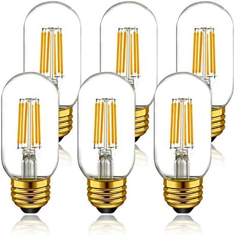 Adshen US Dimmable 6W Tubular Led Bulb T45 T14 Warm White 2700k 60W