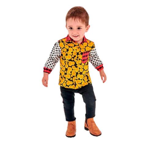 Roupa Festa Junina Masculino Baby Camisa Girass Is Bolso