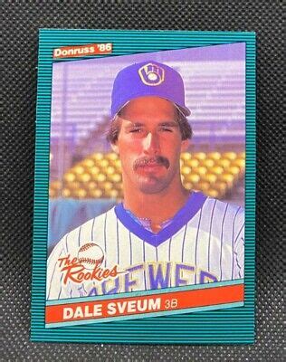 1986 Donruss Rookies DALE SVEUM 37 Rookie Card Milwaukee Brewers