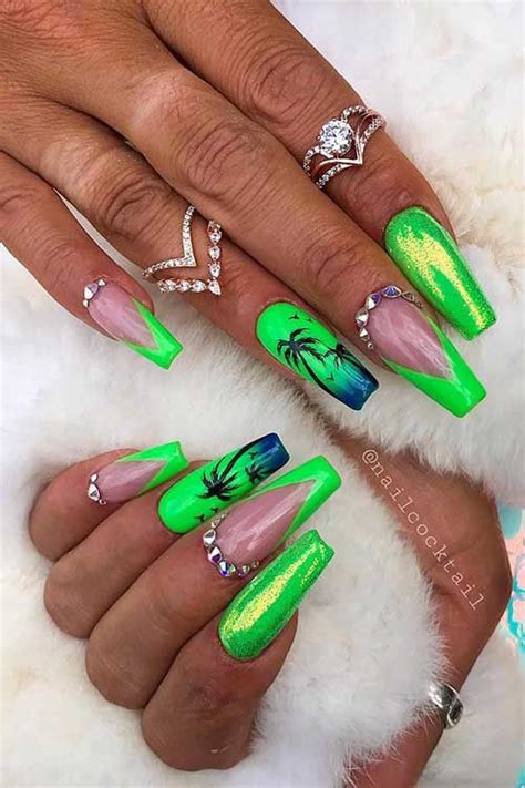 The Best Palm Tree Nails To Try In Summer In Palm Tree