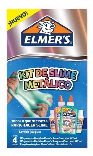 Kit Para Hacer Slime Elmers Brillo Metálico 4 Piezas Cuotas sin interés