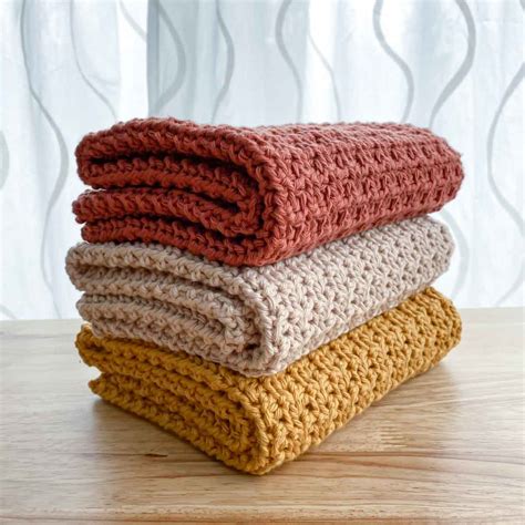 Harbor Crochet Bathroom Hand Towel Pattern Stitching Together