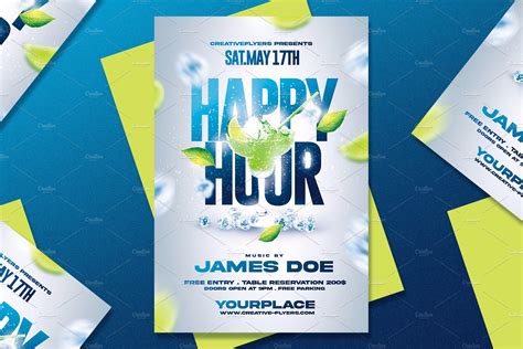 Happy Hour Flyer Template | Flyer Templates ~ Creative Market