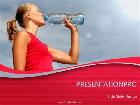 Woman Drinking Water Sport Powerpoint Template Presentationpro