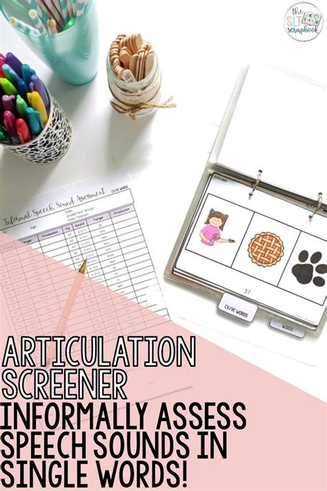 Informal Speech Sound Assessment For Slps Articulation Screener Speech Therapy Activities