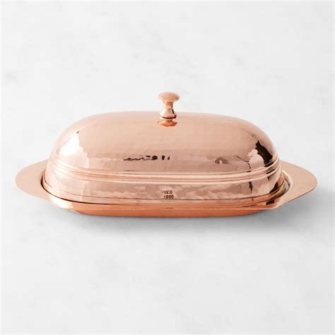 Williams Sonoma Hammered Copper Butter Dish Williams Sonoma