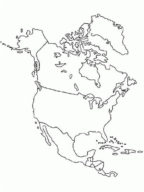 Free Printable North America Map