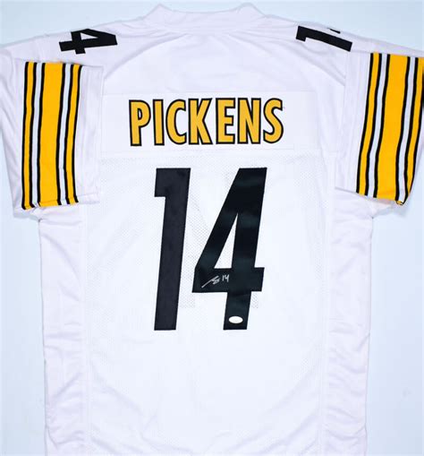 George Pickens Autographed White Pro Style Jersey - JSA *Silver ...