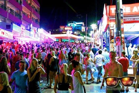 The Bar Strip In Magaluf Majorca Spain Majorca Balearic Islands Spain