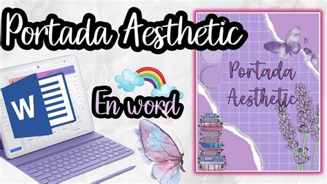 Como Hacer Portada Aesthetic En Word Plantilla Gratis Youtube