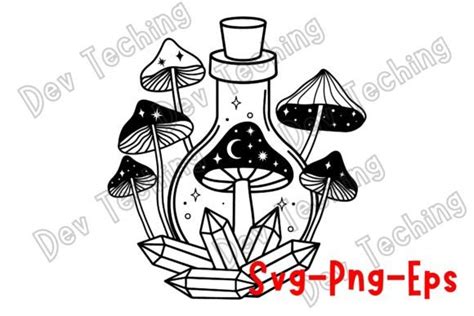 Magic Mushroom Svg Mushrooms SVG Grafik Von Dev Teching Creative Fabrica