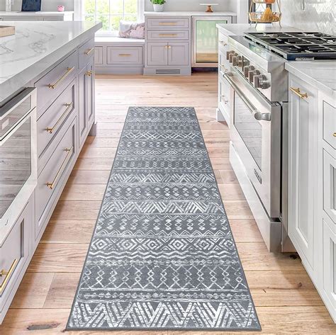 Amazon Lansny Washable Runner Rug X Grey Moroccan Boho Rug