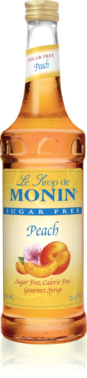 Monin Sugar Free Peach Syrup Vegan Non Gmo Gluten Free 750 Ml 25 4 Fl Oz