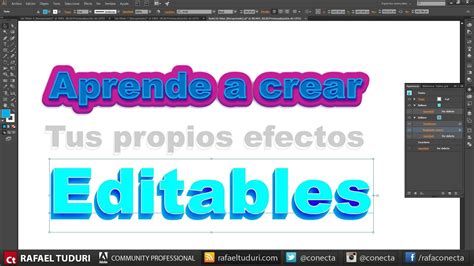 Tutorial Illustrator Crear Efectos De Texto Editables Vía Conecta Youtube