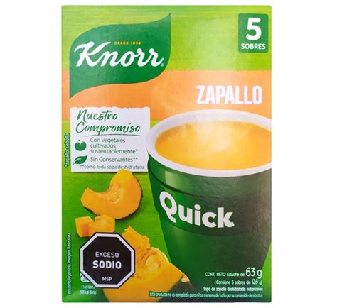 Sopa Knorr Quick De Zapallo Caja X5 Sobres Oferta Loi