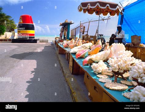 Shell Dealer At Southernmost Point In The Usa At Key West Florida Keys