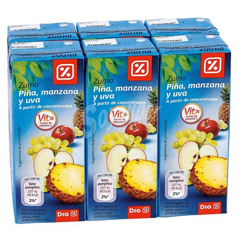 Dia Zumo Pi A Manzana Y Uva Pack Unidades Ml