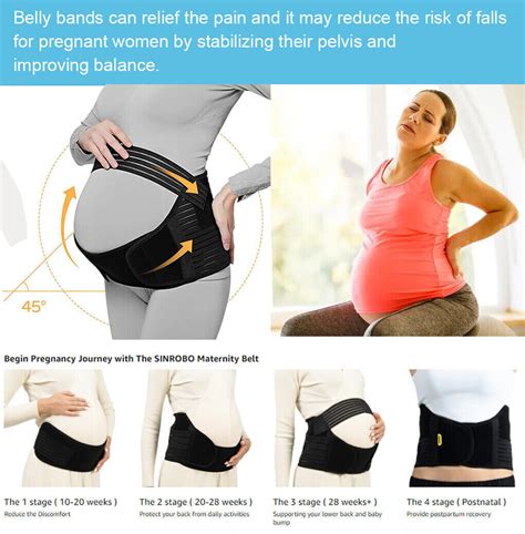 Maternity Pregnancy Belt Lumbar Back Support Waist Band Belly Bump