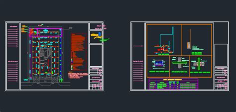 AutoCAD Shop Drawings for A Fire Fighting Project DWG