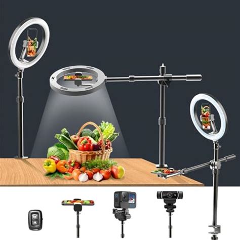 Yayusi Overhead Phone Mount With Ring Light Rotate Adjustable