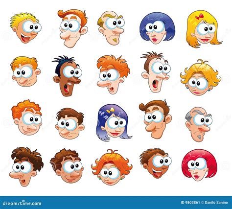 Funny Faces Stock Vector Illustration Of Race Beauty 9803861