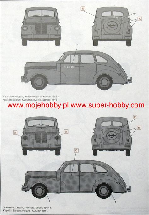 Kapitan Saloon Staff Car With Soviet Staff Personnel Model Do Sklejania