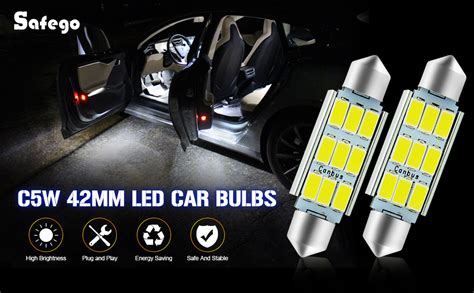 Mm Festoon Led Car Bulb Safego X Led Dome Reading Led White